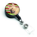 Teachers Aid French Bulldog Candy Cane Holiday Christmas Retractable Badge Reel TE712203